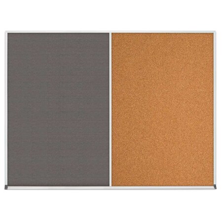 United Visual Products Single Door Radius Corkboard, 18"x24", Hea, UV7010RC-SATIN-APRICOT UV7010RC-SATIN-APRICOT